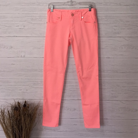 Lilly Pulitzer Cheeky Melon Worth Sateen Skinny-2 - Picture 2 of 8